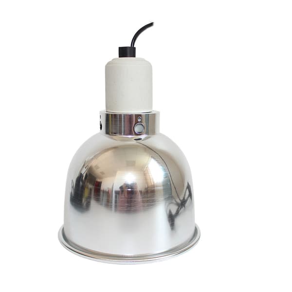 [RM] 5.5-inch Reptile Box Lamp with Heating Function, UVB Lamp with Silver Shade, 1.8-meter Cord with Switch, Multifunctional Clips silver