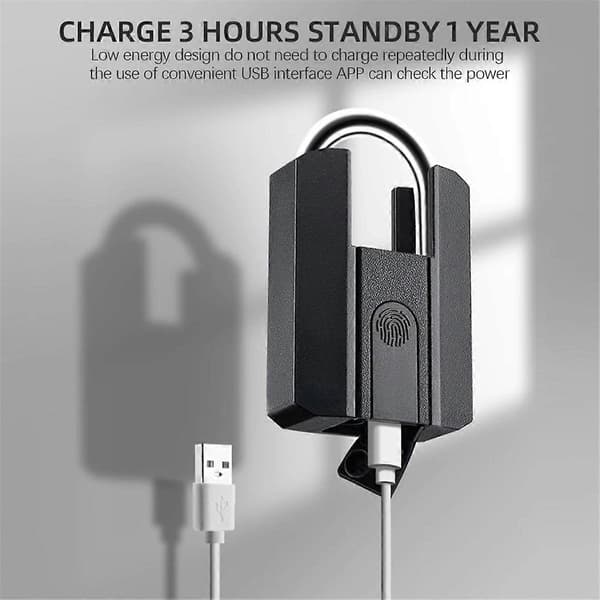 [RM]Fingerprint Lock with Key Backup USB Rechargeable Key / BT TTLock APP / Fingerprint Unlock Smart Key