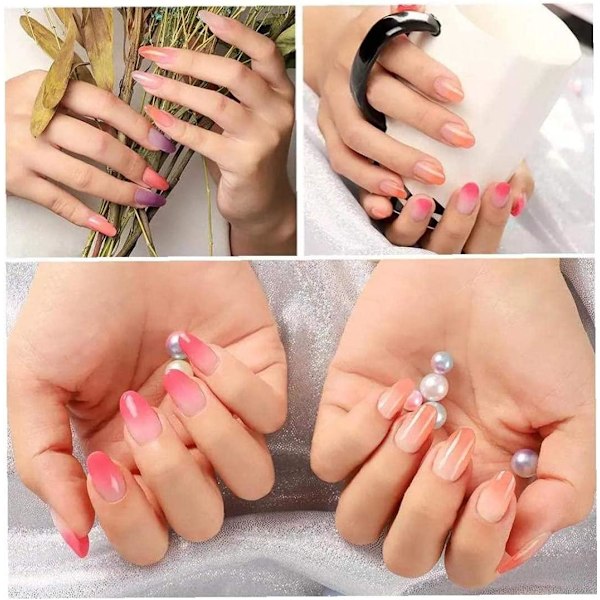 Polygel Nagelkit med UV-lampa Nagelgel Färgset Multicolor multifärg