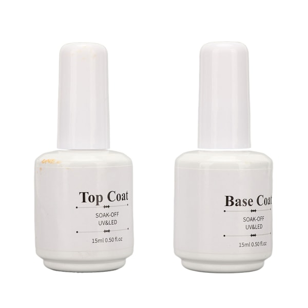 Nagelbas och Topplack Set Super Ljus Långvarig Säker UV Gel Polish Nagelkonst Set för Nagelsalong 0.2