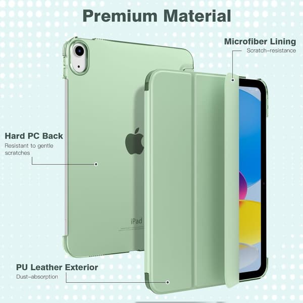 [RM]Case compatible with iPad (A16) 11th Generation 11-inch 2025/iPad 10th Generation 10.9-inch 2022, Green