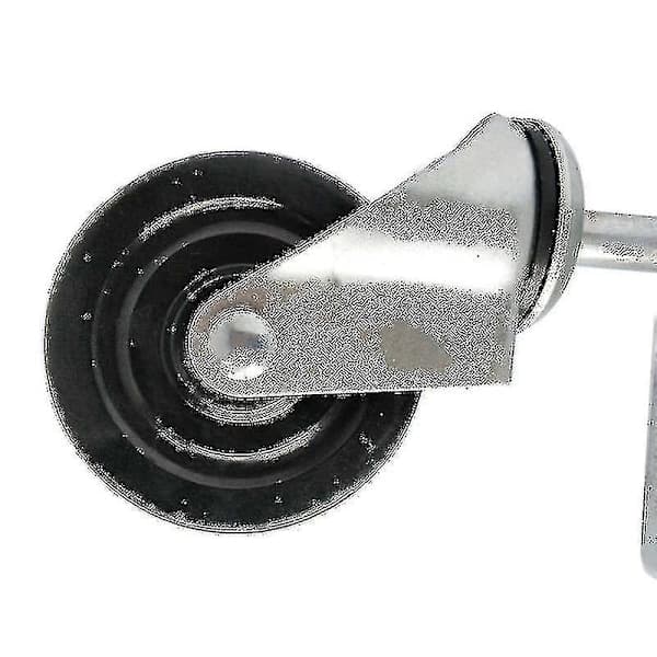 [RM] 4 inch Heavy Duty Rubber Cushioned Spring Loaded Gate Door Wheel Roller Caster with Spring for Home Gate (1 pc, Black)