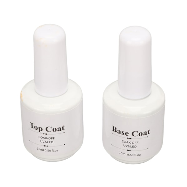 Nagelbas och Topplack Set Super Ljus Långvarig Säker UV Gel Polish Nagelkonst Set för Nagelsalong 0.2