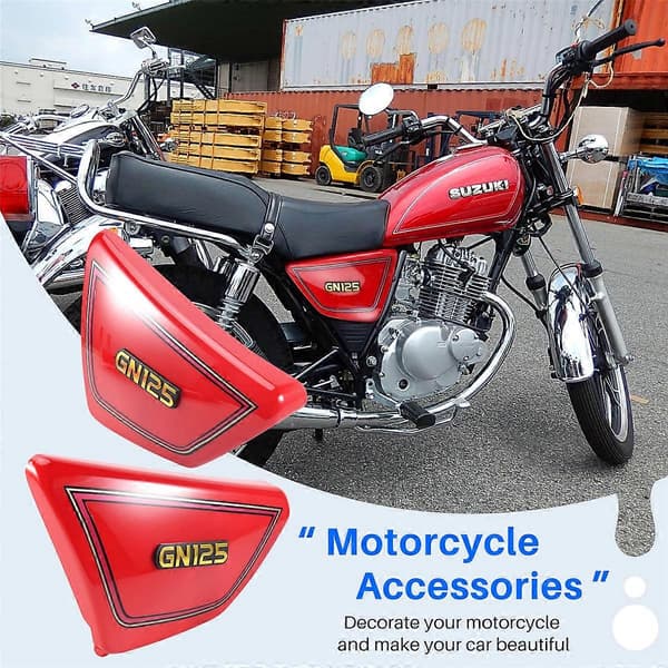 Motorcykel Batteri Side Cover Ramme Side Covers Paneler til Suzuki GN125 GN 125 red