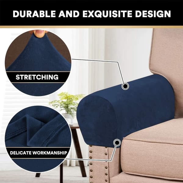 [RM] Tykke fløyelsstretch armlensdeksler for stoler og sofaer, lenestoldeksler for armer, sofearmlensdeksler, armlensdeksler for sofaer