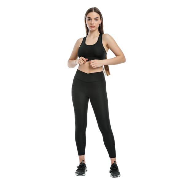 [RM]Lookus Dame/Kvinders Cross Front Leggings M Sort Black Black M