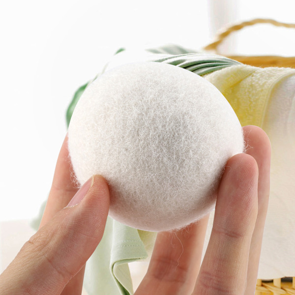 [RM]6 pcs 6 cm Natural Wool Balls Water Absorption Eliminates Static Laundry Replacement
