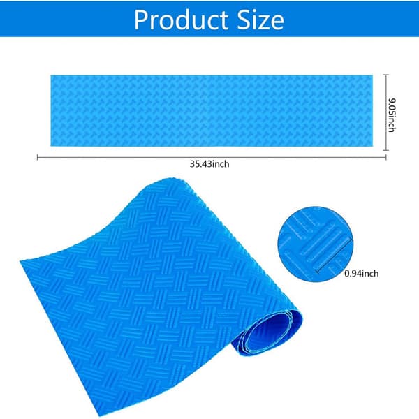 [RM] Pool Ladder Protective Mat, Non-Slip Rubber Replacement Mat, Blue for Pools, 90cm * 23cm
