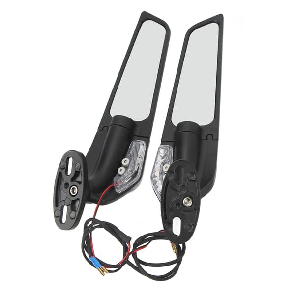 [RM]Motorcycle Side Mirror LED Turn Signal Light 360 Degree Rotatable Adjustable