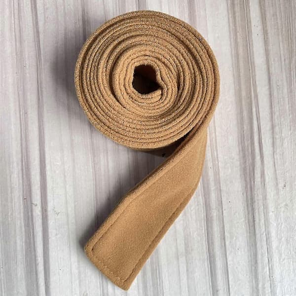 Mångsidigt kappbälte för kvinnor - brett midjebälte i ull Khaki 180cmx5cm