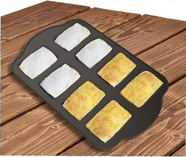 [RM]1 stk Mini Brødform, 8 Hulrum Kulstofstål Bageplade til Brødbagning