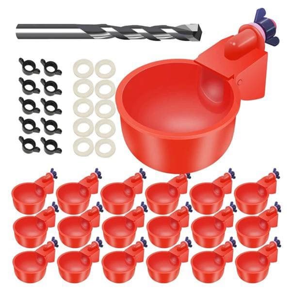 [RM]16-pack Automatic Chicken Water Cups Poultry Waterers Water Cups for Chickens