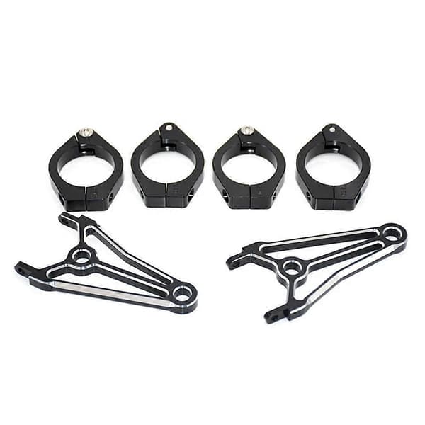 [RM]Motorcycle Universal Headlight Bracket Mounting Clamp Silver
