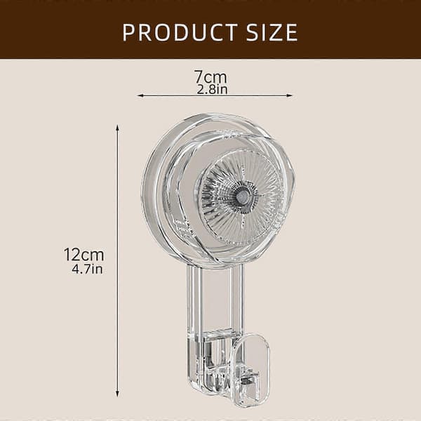 [RM]2 pcs Suction Cup Hooks Multifunctional Suction Cup Hooks Bathroom Towel Hanger Easy Installation for Bathroom & Kitchen transparent orange