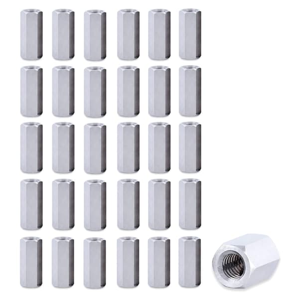 [RM]Long Nut Hex Nut Sleeve Threaded Rod Hex Coupling Nuts Long, ZQKLA