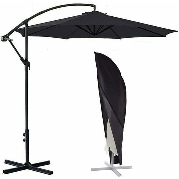 [RM]Stort parasolovertræk 280CMX30CMX81CM Sort