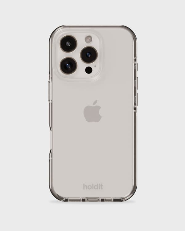 [RM]holdit iPhone 16 Pro Mobilskal Seethru Vit 60 Termoplastisk polyuretan (TPU)