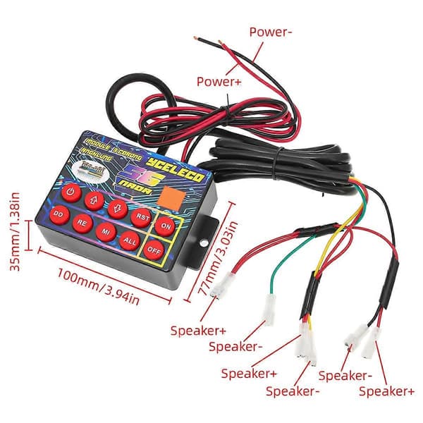 56 Melodies Universal Musical Air Horn Controller Musikkontrollregulator Bil Elektronisk för 1