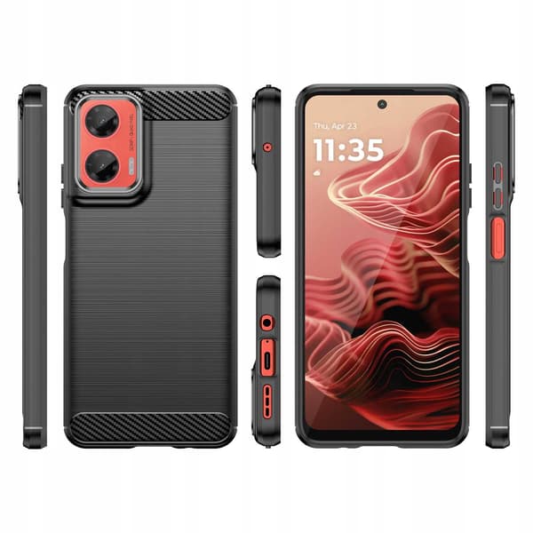 [RM]Spacecase Cover Kolhäll Til Motorola G35 5G Sort