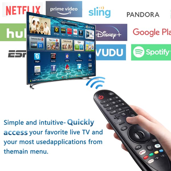 [RM]LG Magic Remote Compatible Universal TV Remote Control Voice Control Mouse Black black