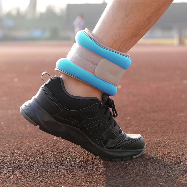 [RM]2PCS Handled Ankle Weights Strength Training Invisible Wrist Weights Straps for Running Gymnastics Black 0.6kg/21.2oz