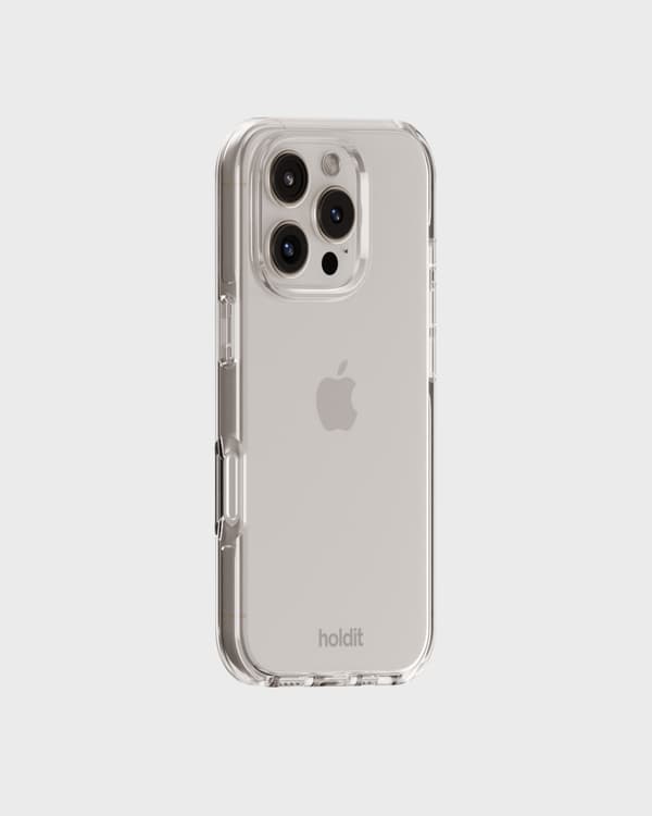[RM]holdit iPhone 16 Pro Mobilskal Seethru Hvit 60 Termoplastisk polyuretan (TPU)