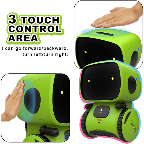 [RM]Kids Robot Toy, Interactive Voice Controlled Touch Sensor Smart Robotics with Singing, Dancing, Repeating, Speech Recognition and Recording