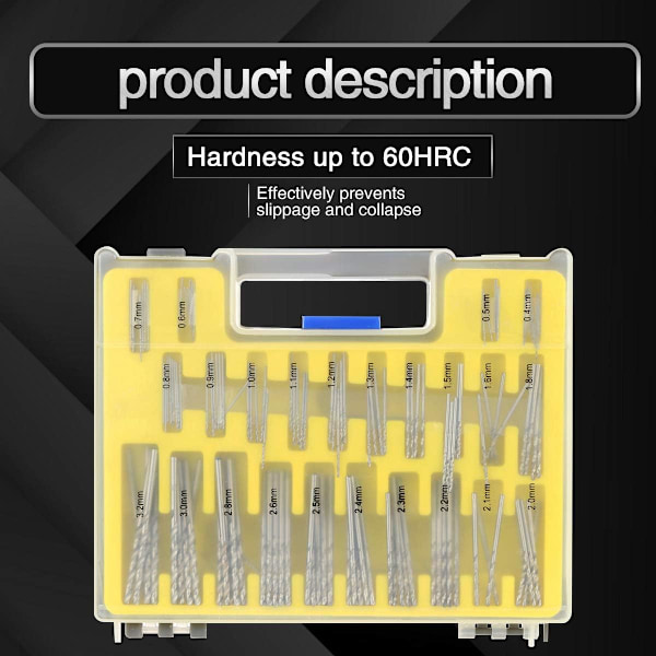 [RM]Mini Drill Bit Set, 150 pcs 0.4mm-3.2 HSS Micro Precision, ZQKLA