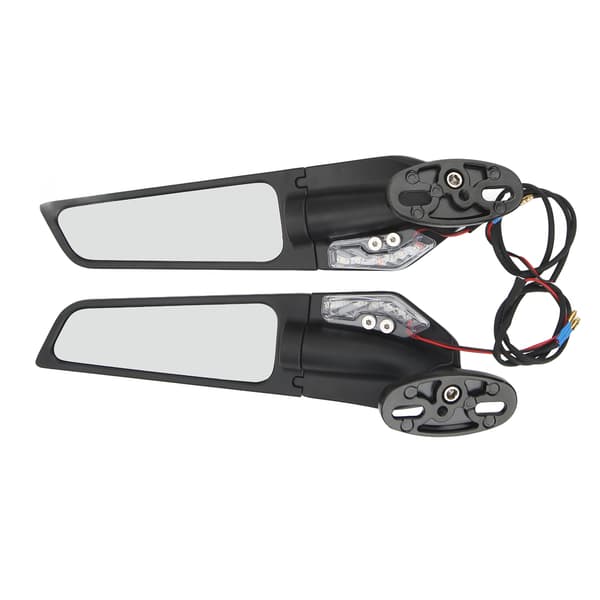 [RM]Motorcycle Side Mirror LED Turn Signal Light 360 Degree Rotatable Adjustable