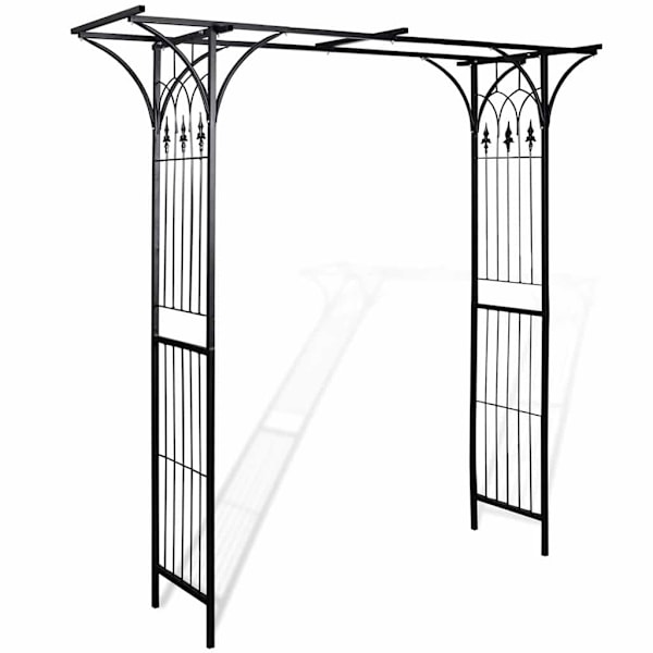 vidaXL Rosbåge 200 cm Hög Svart M Black m