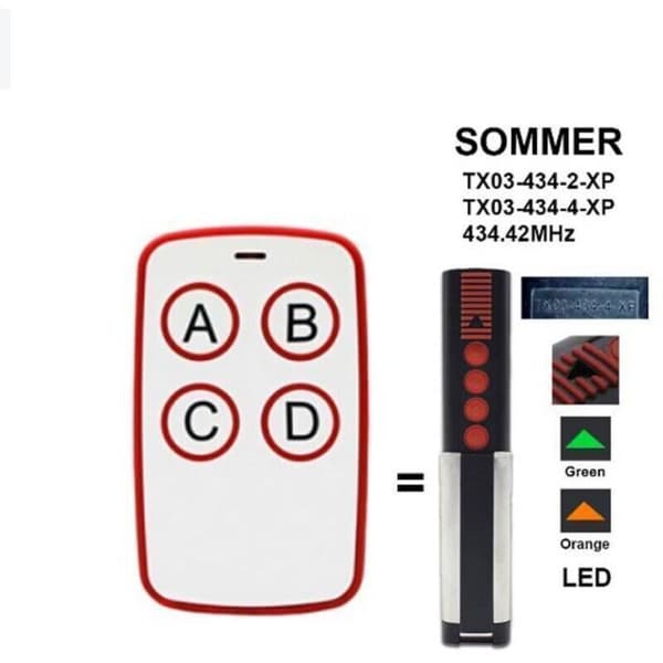 [RM]Replacement Garage Door Remote for Sommer 4020 TX03 868-4 Rolling Code Garage Door Remote 868Mhz (2-Pack), by DEBUNS