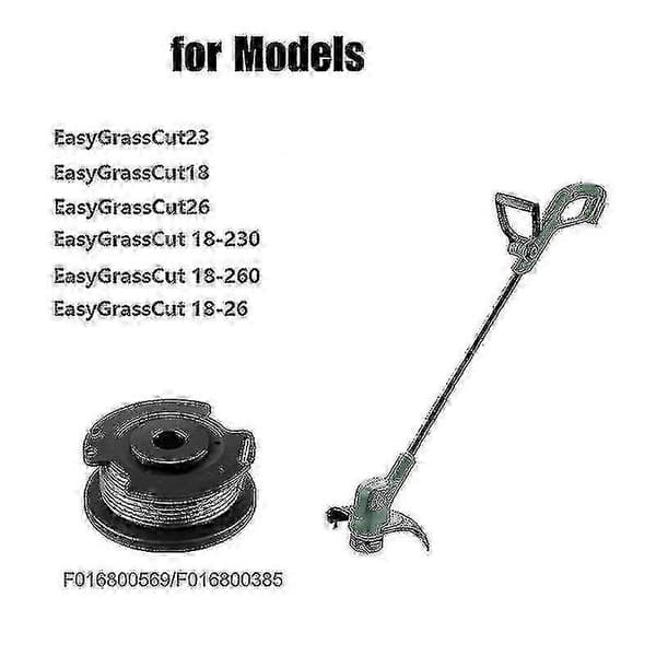 Gresstrimmerspole for Bosch EasyGrassCut 18 26 18-26 6-pakning F016800569 Black