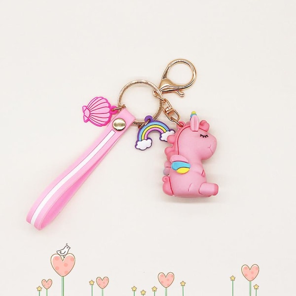 Kawaii tecknad söt nyckelkedja hänge accessoarer utsökt min melodi cinnamoroll mjuk gummi nyckelkedja väska biltillbehör Liu Bei