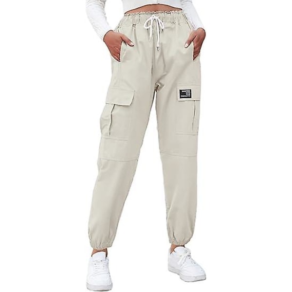 Lasten keskikokoiset ja suuret vapaa-ajan housut ja pienten tyttöjen haalarit Beige 110CM
