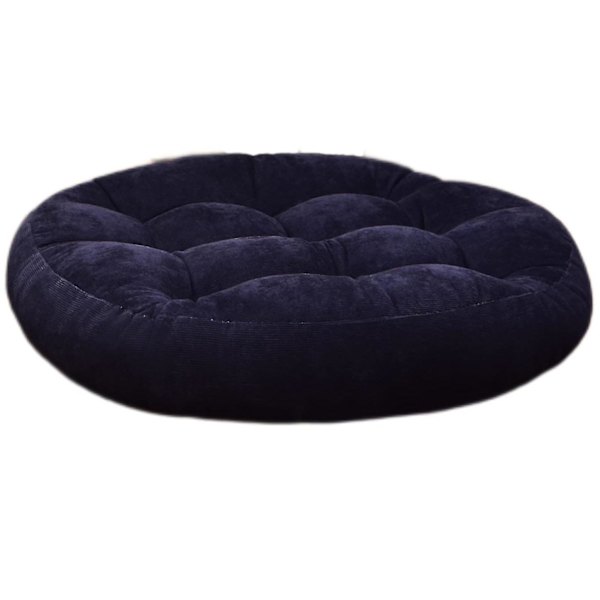 Rund Solid Farge Gulvpute, Tuftet Meditasjonspute Kompatibel Med Sitteplasser På Gulv Tykk Sittepute Meditasjonspute Kompatibel Med Yoga L Navy