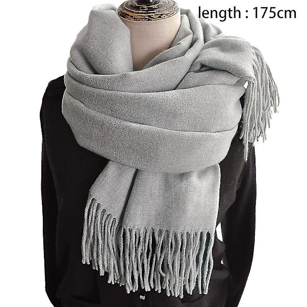 Dame Tørklæde Tæppe Tørklæde Dame Cashmere Følelse Cashmere Sjal Light grey