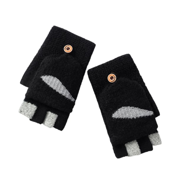 Fusk Cashmere Vuxenhandskar Andningsbar Akryl Stöd Skrivdesign För Kallt Väder Utomhus Skidåkning Och Cykling Black