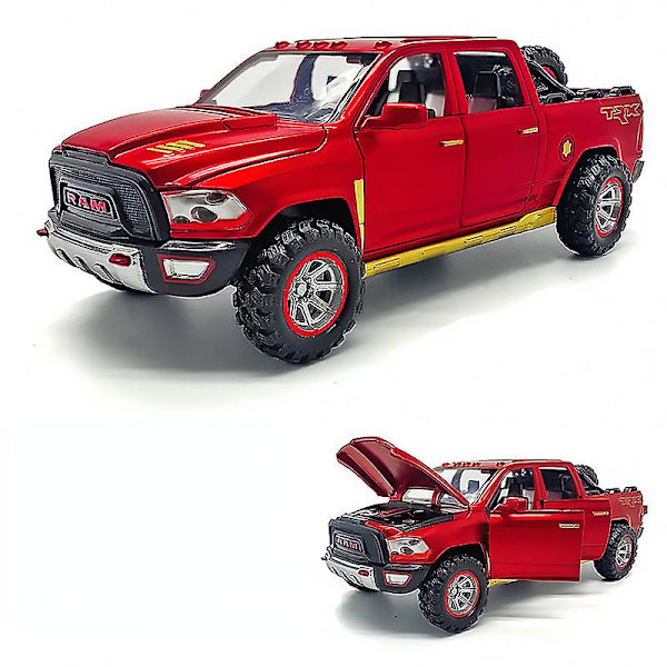 Dodge Ram Trx 1:32 Maastoauto Pickup Kuorma-auto Metalliseos Ääni-valo Automalli Lasten Lelu white
