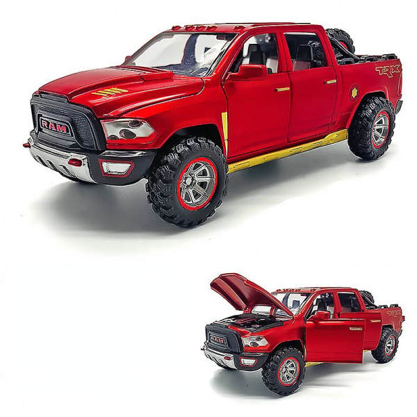 Dodge Ram Trx 1:32 terräng pickup truck legering Ljudljus bilmodell barnleksak white