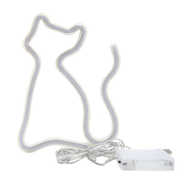 LED Neon Lys Veggkunst Skilt Soveromsdekor Regnbue Hengende Nattlampe Hjemmefest Høytidsdekor Julegave Heart 2