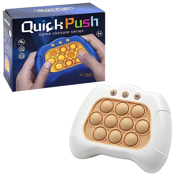 Elektrisk Popit Bubble Speed ​​Press Spel Nyhet Fidget Sensorisk leksak Dekompression Banbrytande pusselspelsmaskin White