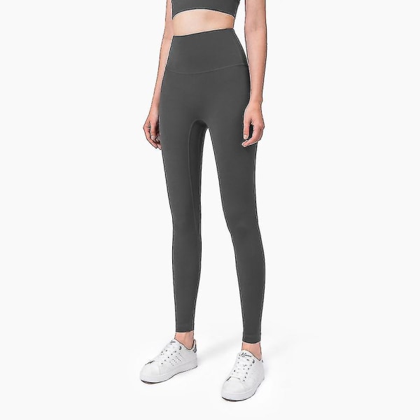 Hög midja naken känsla leggings push up sport kvinnor fitness löpning yoga byxor energi sömlösa leggings gym tjej leggings Graphite Grey S