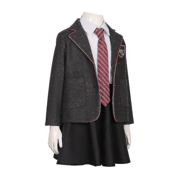 Matilda Cosplay-kostym för flickor, skolflickans klänning uniform kostym kjol slips outfit 120cm