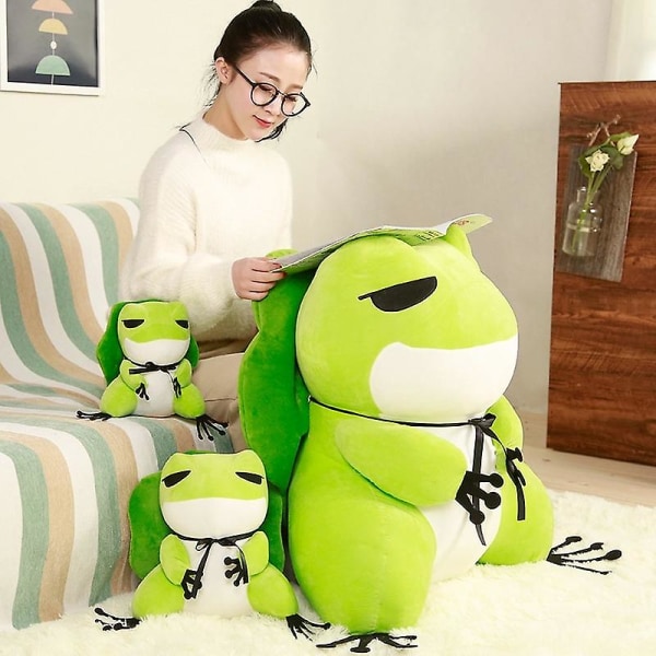 Japan Kawaii Casual Game Travel Frog Plysch Ryggsäck Axelväska Gosedjur Leksak Docka För Barn Flickor Barn Födelsedagspresenter 40cm green