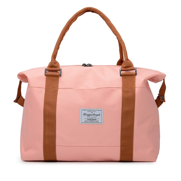 Canvas skulderveske for kvinner, tørr og våt separasjon, tote bag for kontorarbeid og skolebruk Pink
