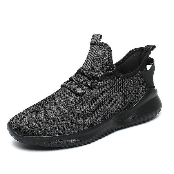 Herr Sneakers Löparskor Tennisskor Lätta Andningsbara Sport Atletiska 3cf1003 Black 42