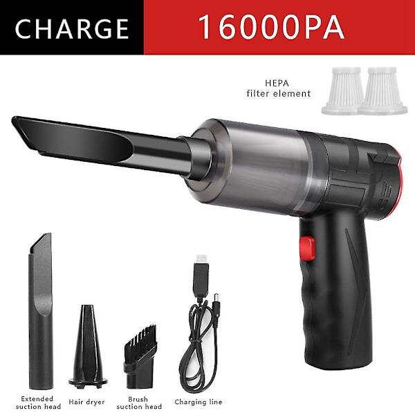 16000pa 150w Trådlös Bil Dammsugare Blåsbar Sladdlös 2 I 1 Handhållen Auto Dammsugare Hem & Bil Dubbel Användning Mini Dammsugare
