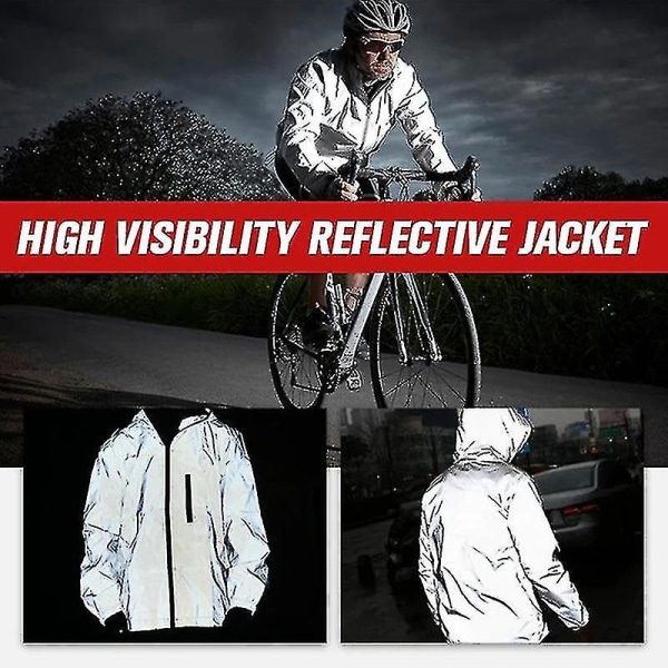 Vattentät varm reflekterande jacka Säkerhetsjacka med hög synlighet Lättvikt 181 XL