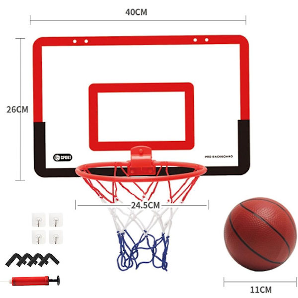 Väggmonterad basketkorg för barn, stansfri inomhusbasket, interaktiva leksaker, present