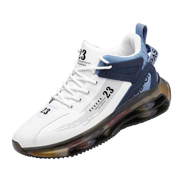Herre Sneakers Løpesko Sportssko For Trening Tennis Utendørs white blue 43 Yard